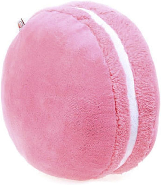Macaron Plush Round Pillow – Soft Microbead Bolster Cushion for Sofa, Bed, Office, Dorm or Car – 14.5” Decorative Throw Pillow (Pink)