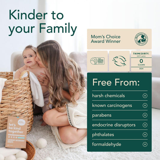 Detergent Sheets Stain-Fighting Enzymes - Plant Powered Eco-Friendly Laundry Soap Sheets - Home or Travel Laundry Detergent - Ocean Breeze, 60 Loads (Mom'S Choice Award Winner)