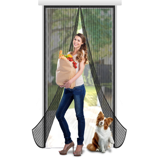 Magnetic Screen Door – Heavy Duty Mesh with Hands-Free Magnetic Closure, Pet & Kid Friendly, Keeps Bugs Out – Fits Doors up to 38” x 82”