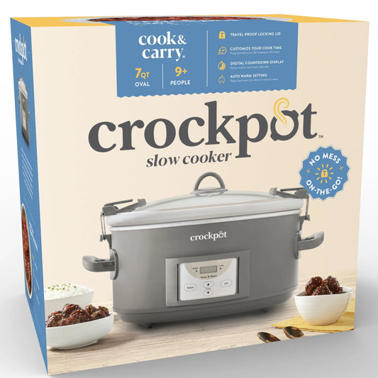 Crockpot 7 QT Cook & Carry Programmable Slow Cooker Model 2193800