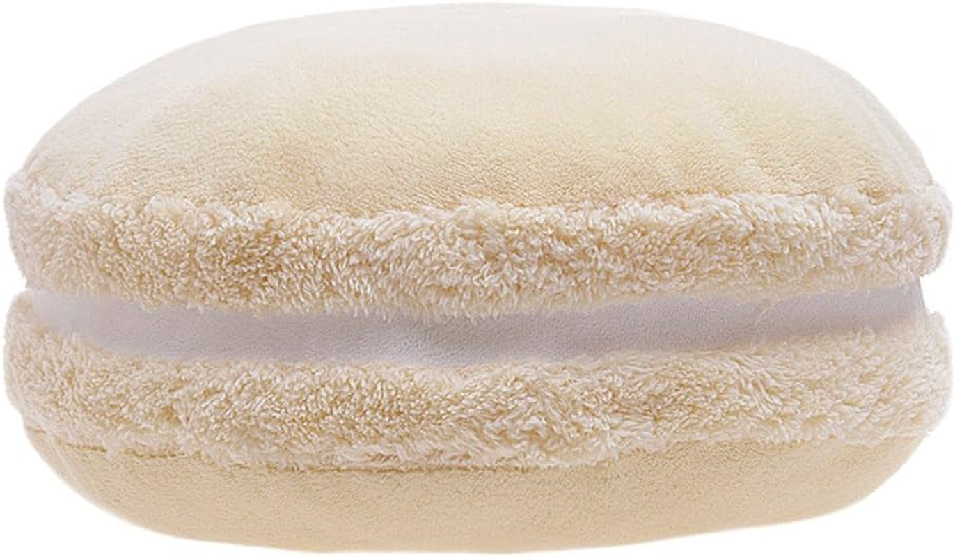 Macaron Plush Round Pillow – Soft Microbead Bolster Cushion for Sofa, Bed, Office, Dorm or Car – 14.5” Decorative Throw Pillow (Pink)