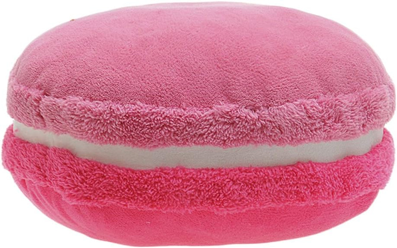 Macaron Plush Round Pillow – Soft Microbead Bolster Cushion for Sofa, Bed, Office, Dorm or Car – 14.5” Decorative Throw Pillow (Pink)