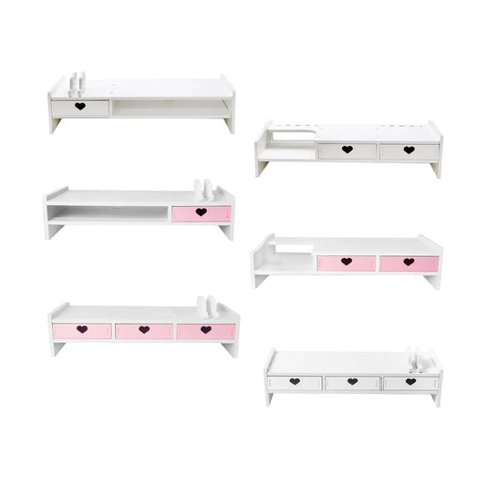 Wooden Monitor Stand Riser – Desktop Shelf Organizer for Computer, Laptop & Notebook