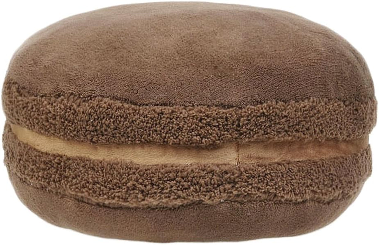 Macaron Plush Round Pillow – Soft Microbead Bolster Cushion for Sofa, Bed, Office, Dorm or Car – 14.5” Decorative Throw Pillow (Pink)