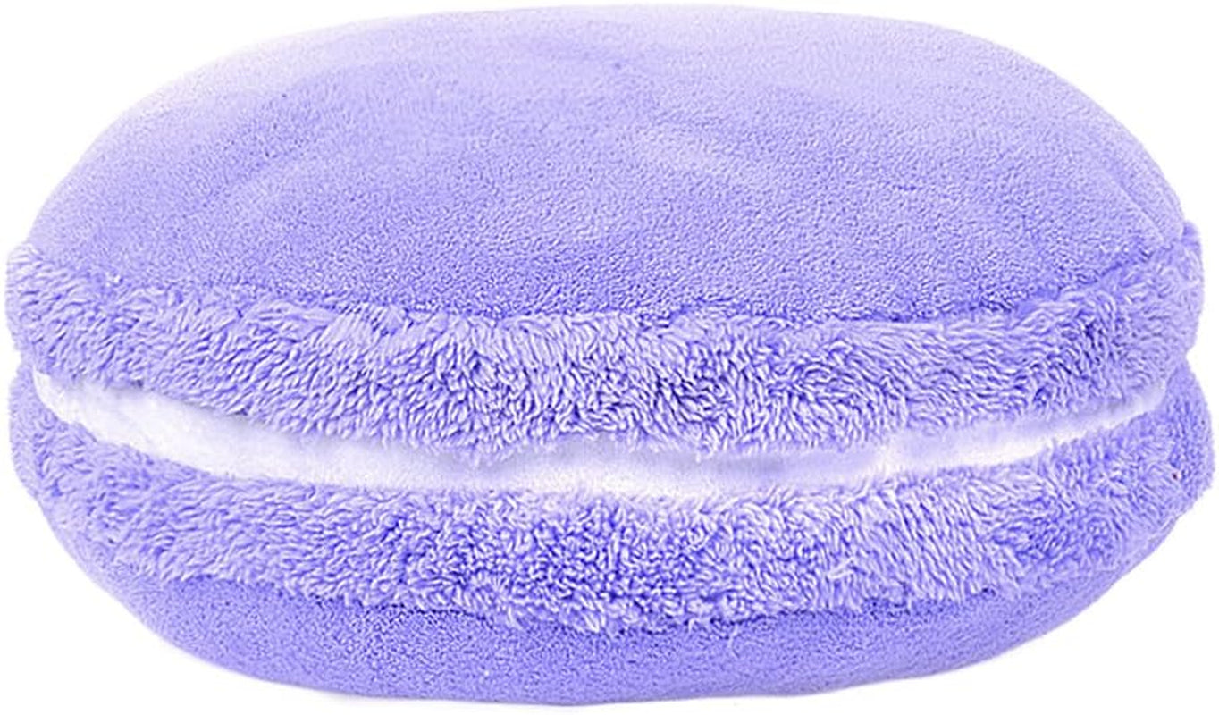 Macaron Plush Round Pillow – Soft Microbead Bolster Cushion for Sofa, Bed, Office, Dorm or Car – 14.5” Decorative Throw Pillow (Pink)