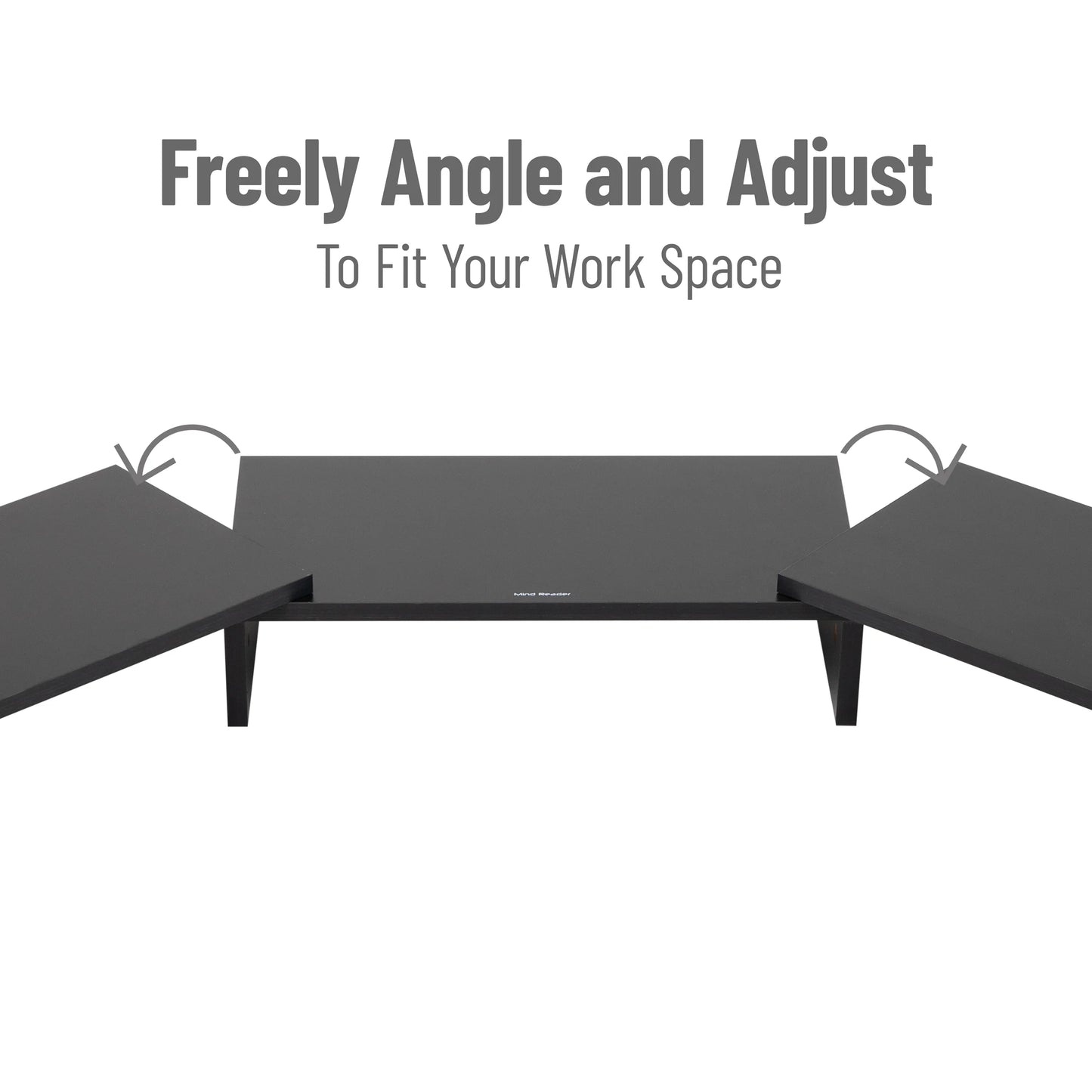Adjustable Dual Monitor Stand – 2-Tier MDF Riser for Monitors, Laptops & TVs, Black