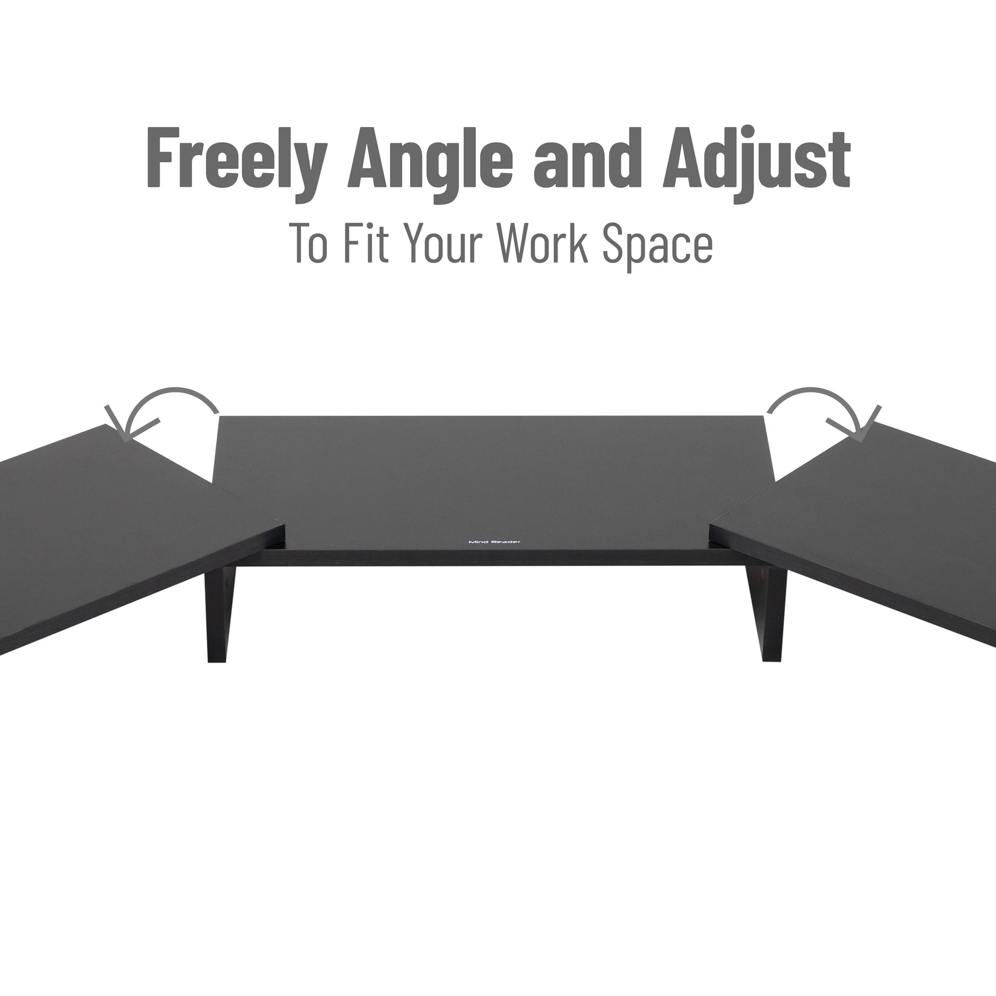 Adjustable Dual Monitor Stand – 2-Tier MDF Riser for Monitors, Laptops & TVs, Black