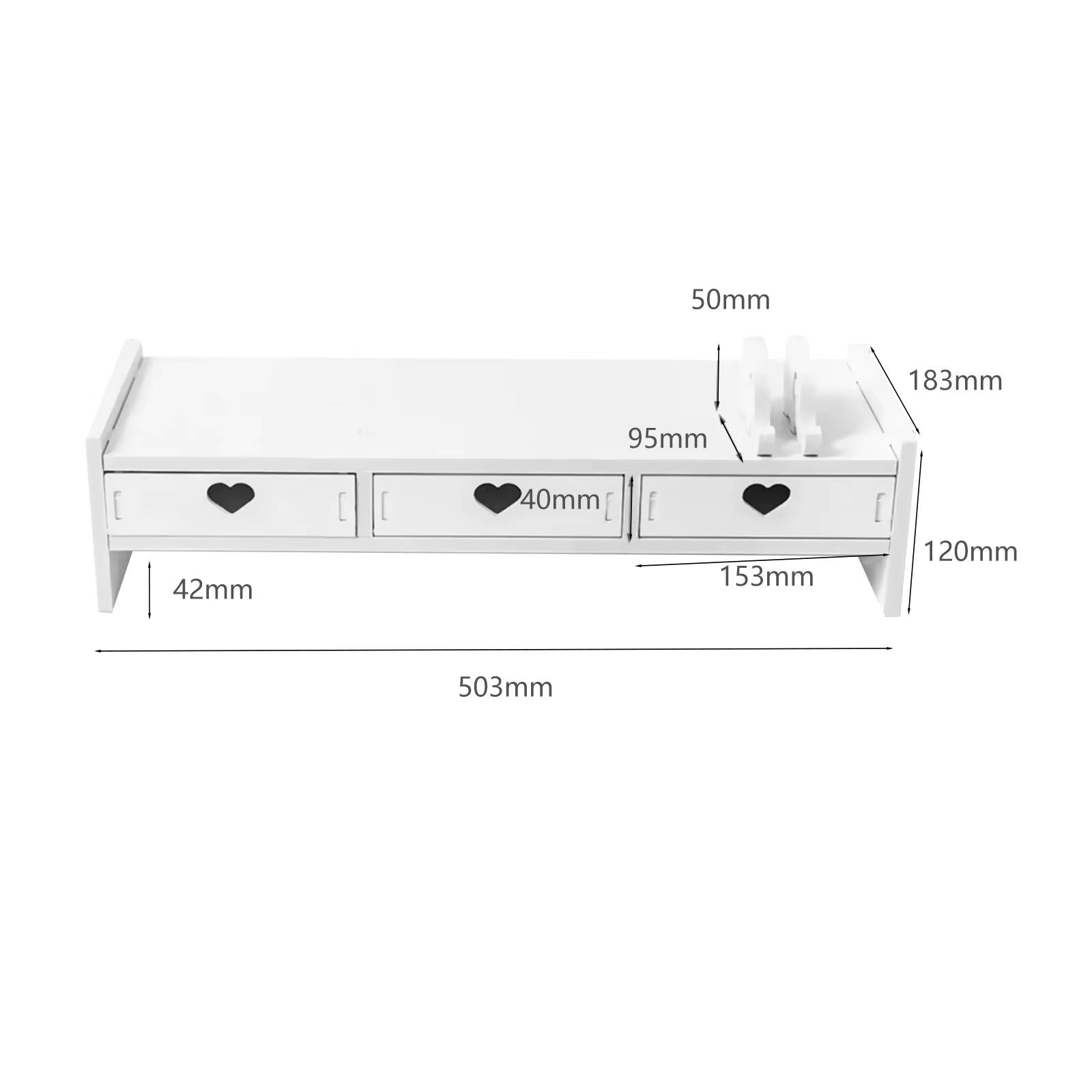 Wooden Monitor Stand Riser – Desktop Shelf Organizer for Computer, Laptop & Notebook